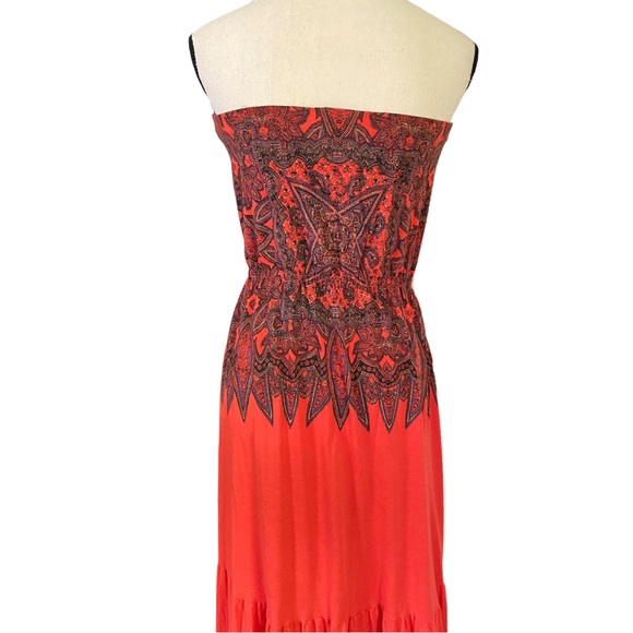 Language Womens Red/Black Strapless Maxi Dre’s (L) - Picture 3 of 5